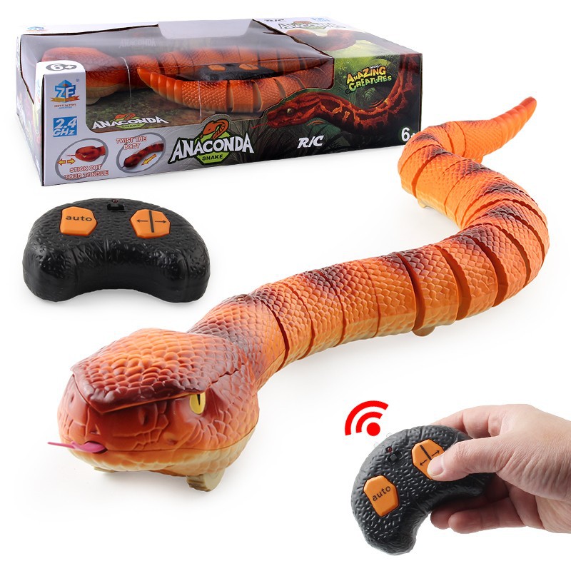 ULAR ANACONDA ATAU COBRA REMOTE CONTROL RC SNAKE TOYS UKURAN 73 CM MAINAN PRANK