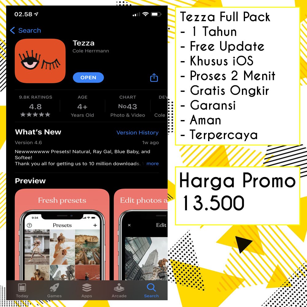 *PROMO* IOS/ANDROID Unfold+,Dazz Cam,VSCO X,Tezza,Mojo Pro,VLLO,StoryChic - Proses Cepat 2 Menit-3
