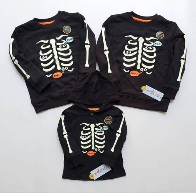 Sweater cat and jack GLOW in the Dark ( wajib tanya stok dlu )