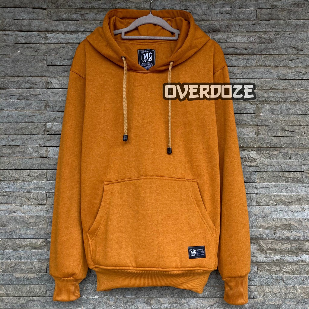 Sweater Hoodie Polos Pria Wanita Switer Cowok Premium Distro (BAYAR DI TEMPAT)-Kuning Mustard (8)