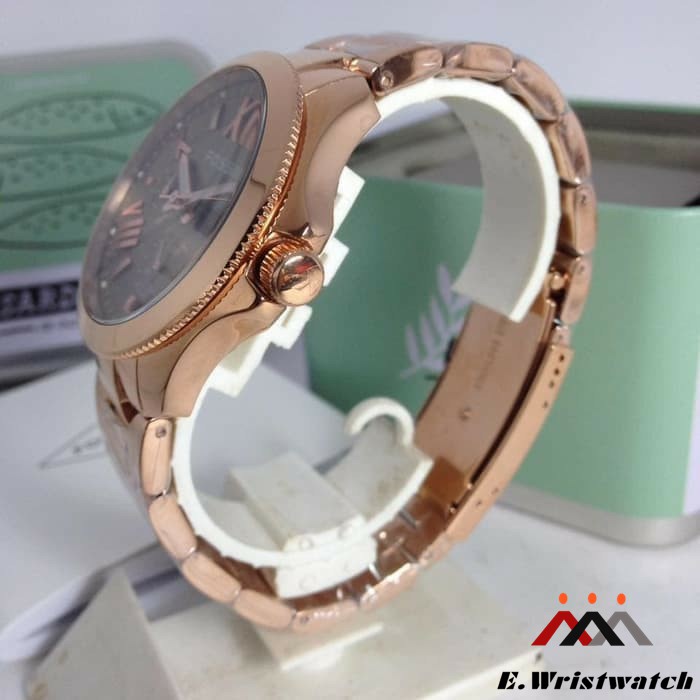 JAM TANGAN WANITA FOSSIL AM4533 ROSEGOLD FOSSIL WATCH ORIGINAL AM 4533 GARANSI