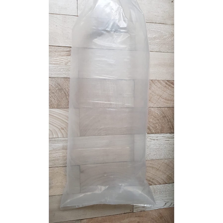 Plastik PE 50x120 cm tebal 60 mikron bentuk kantong