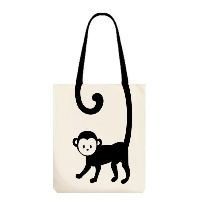 Arifirn Monkey - Tas Tote Bag Wanita Murah (Resleting)