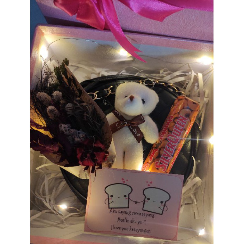 

kado surprised box pouch bulat led