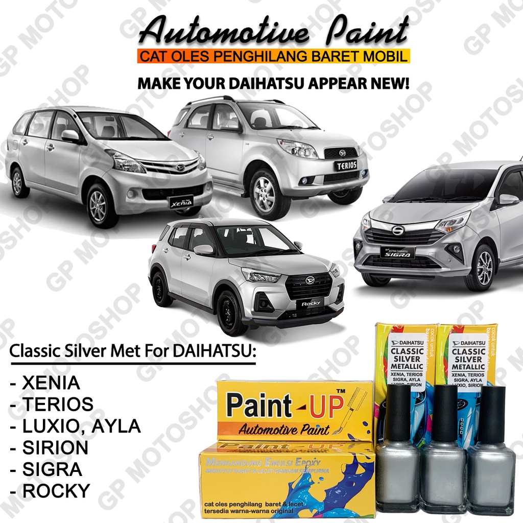 Cat Oles Daihatsu Classic Silver Metallic Penghilang Baret Mobil Lecet Xenia Sigra Terios Rocky