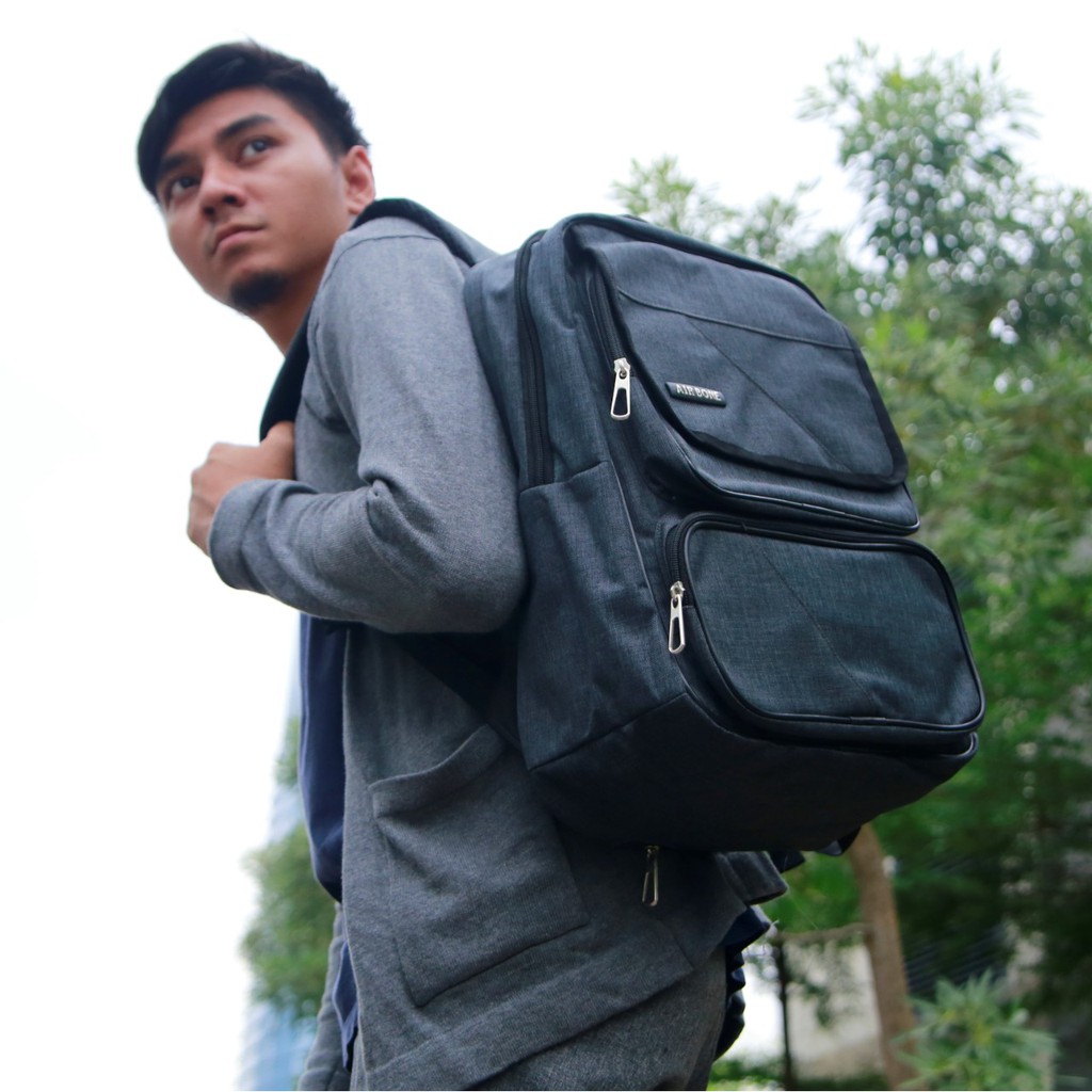 Tas Ransel Laptop - Backpack Laptop 14 Inch Travel Multifungsi Kekinian Kuliah Kerja Pria Wanita