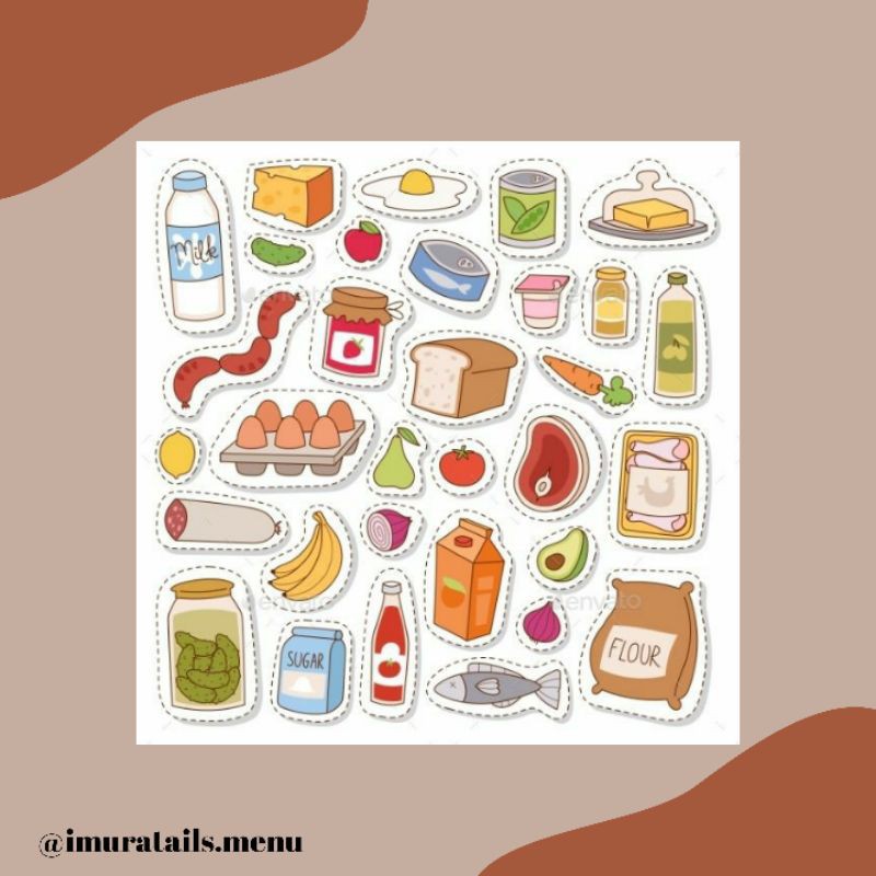 54pcs Sticker Tumblr Cooking