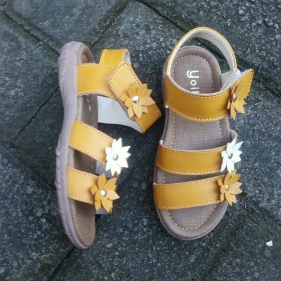 Sandal Let Anak 23-35 Sandal Motif Bunga Simple dan Lucu (Lolita 01)