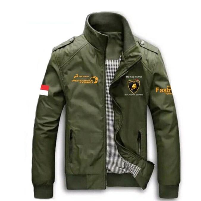 jaket pertamina pertamax turbo army kerja