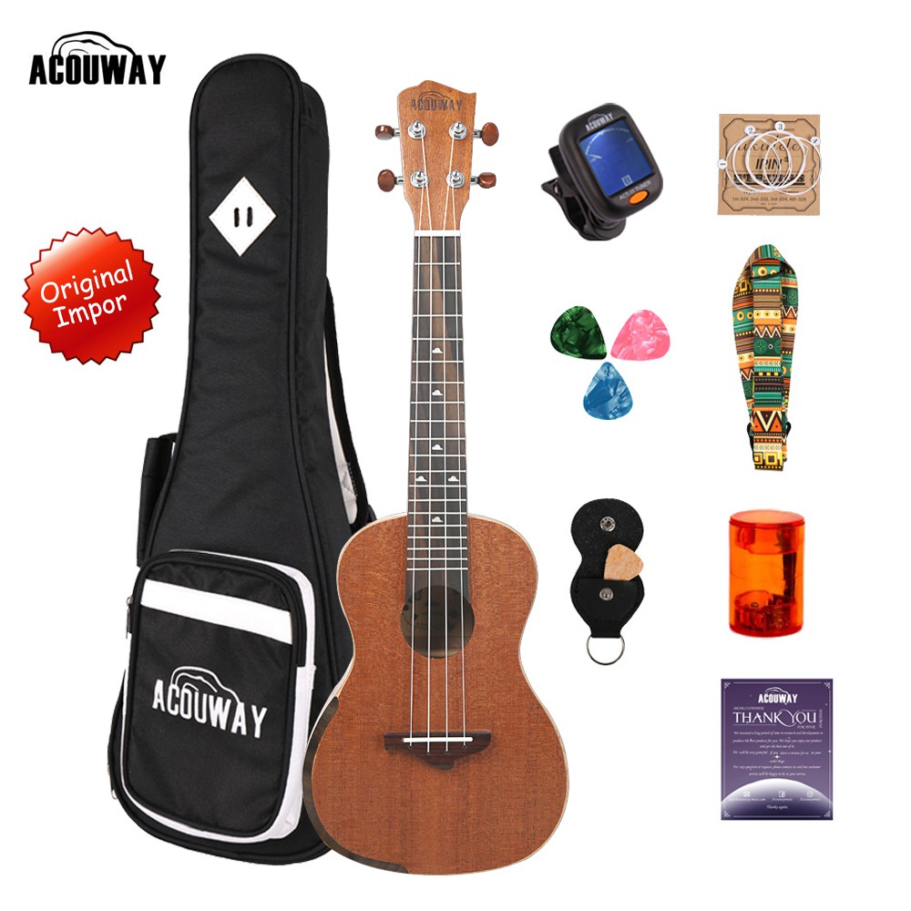 Acouway Concerto Ukulele Gitar ukulele guitars sapele body Italy Aquila string and accessories