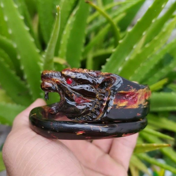 GELANG AKAR BAHAR UKIR SINGA/GELANG AKAR BAHAR MERAH ASLI