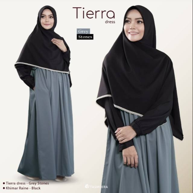 TIERRA DRESS GREY STONES BY YASMEERA