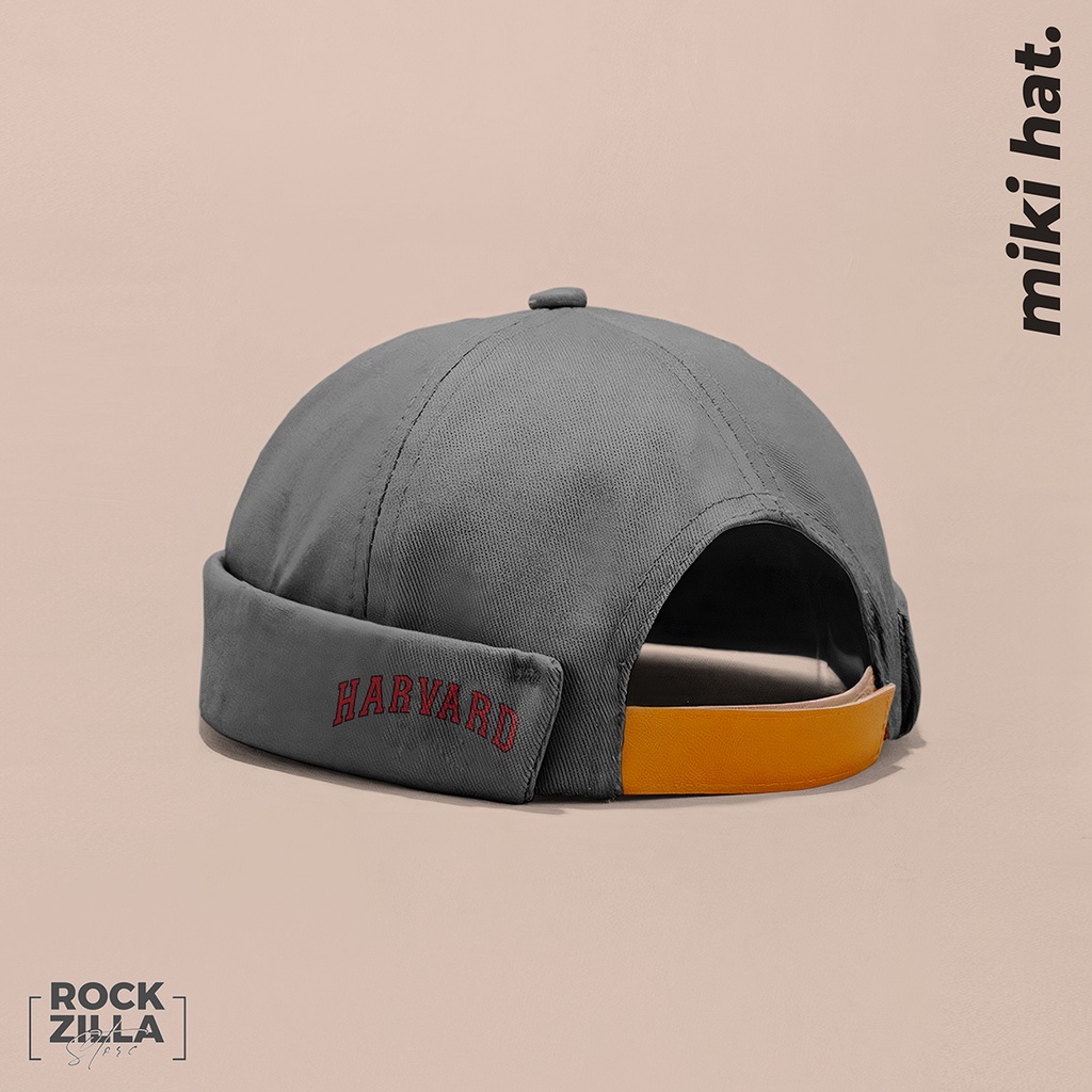Topi Peci Miki Hat Premium Custom Tag - Harvard