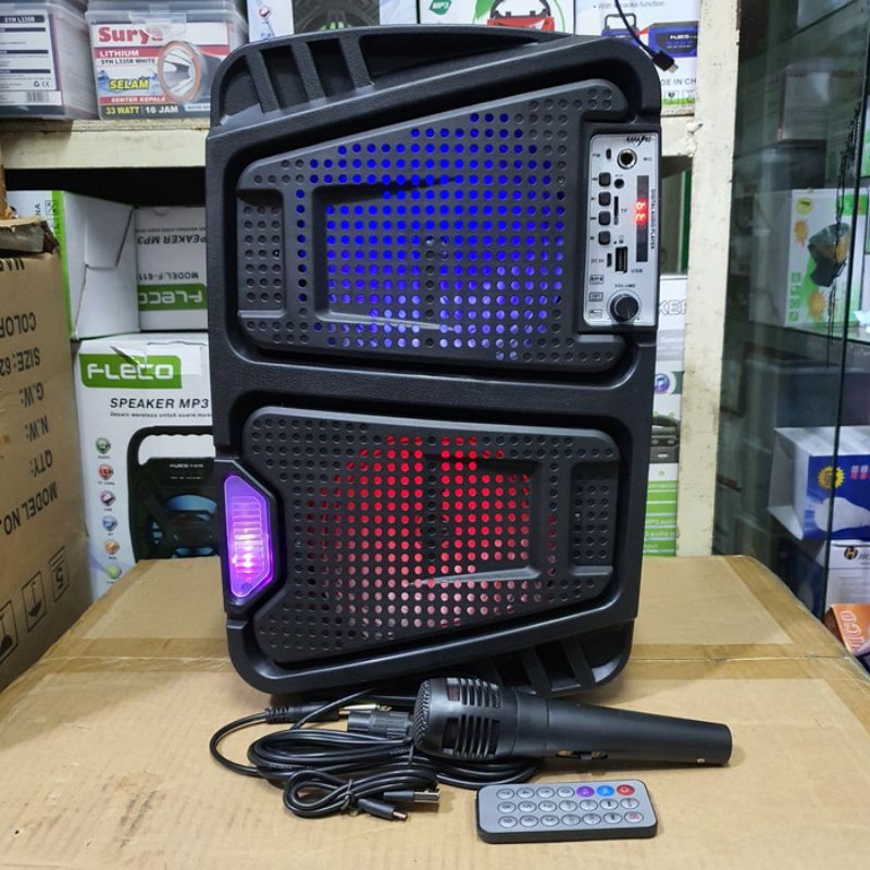 Speaker Bluetooth Fleco F 6565 + Bonus Mic
