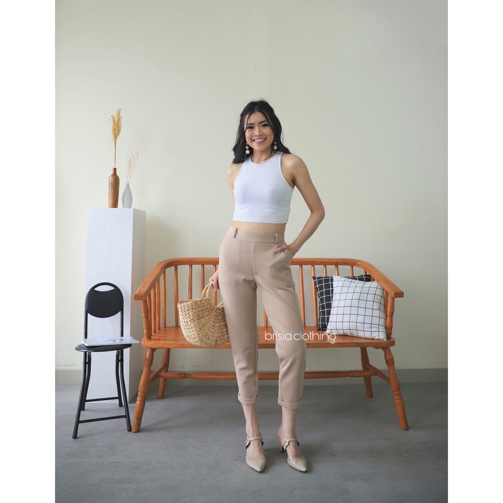 5 WARNA - JANICE SCUBA PANTS / Celana Formal Wanita Celana Kantor Formal Pants