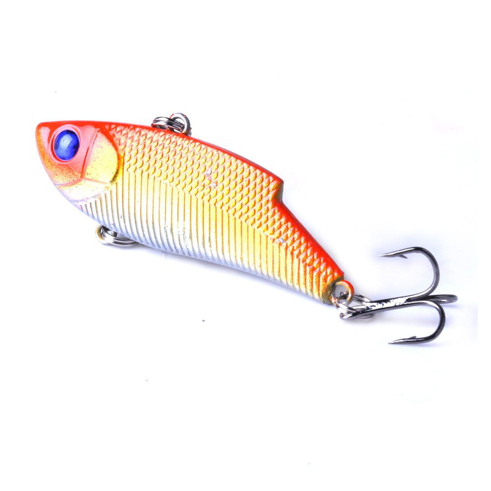 HENGJIA 1pcs 5.5cm/10g Umpan VIB pancing 3d lifelike eyes swimbait ikan fishing lure ikan hooks kait