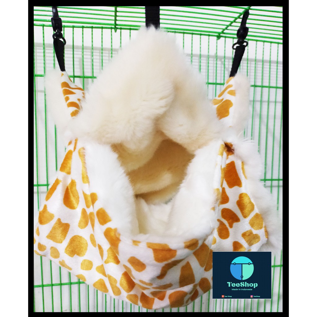 Double Hammock Aksesoris Sugar Glider Kandang Sugar Glider Mainan Sugar Glider