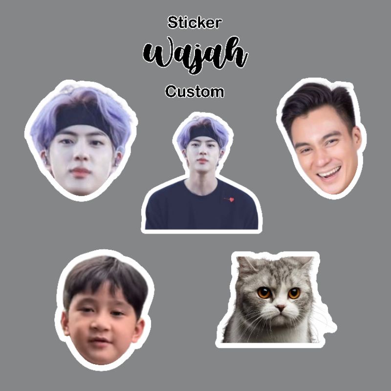 

Stiker Wajah Custom / Stiker Wajah Sendiri isi 12pcs