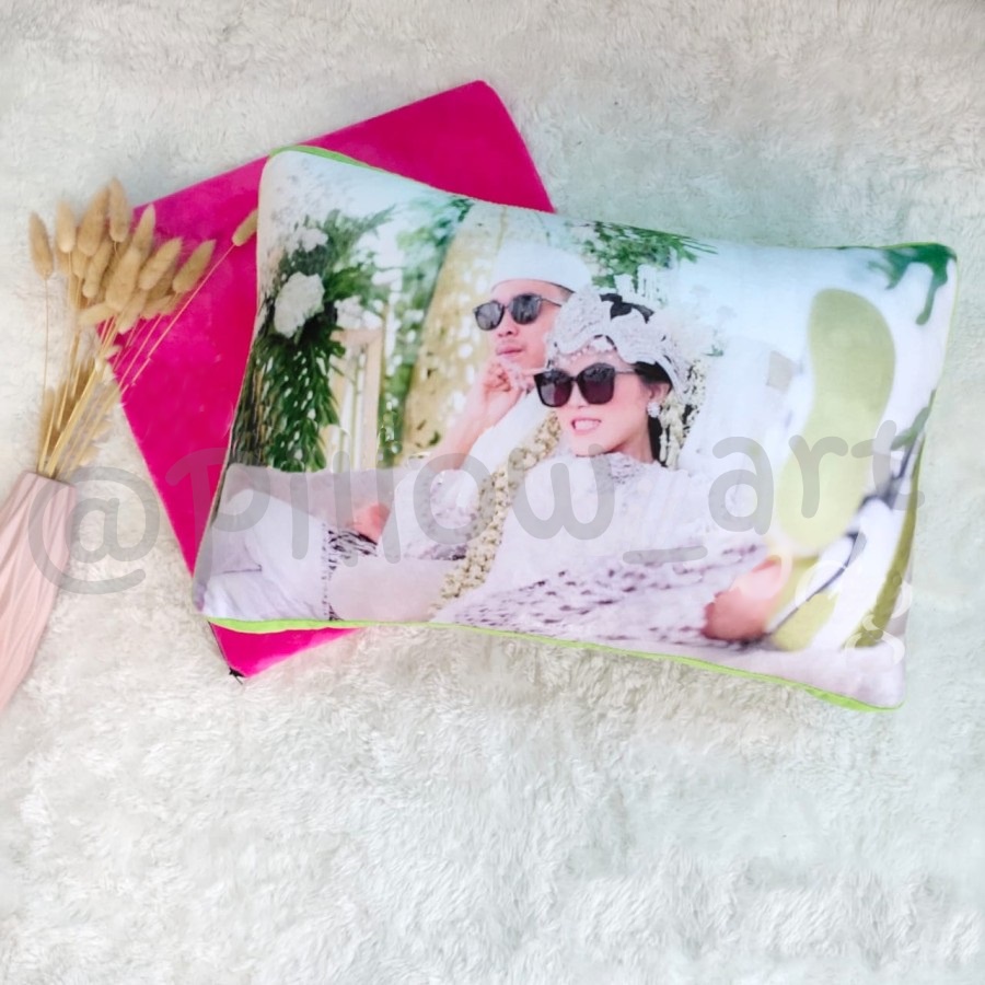 Pillowart - Bantal Custom Foto Ukuran 60x40 cm Jumbo / Hadiah - ART008