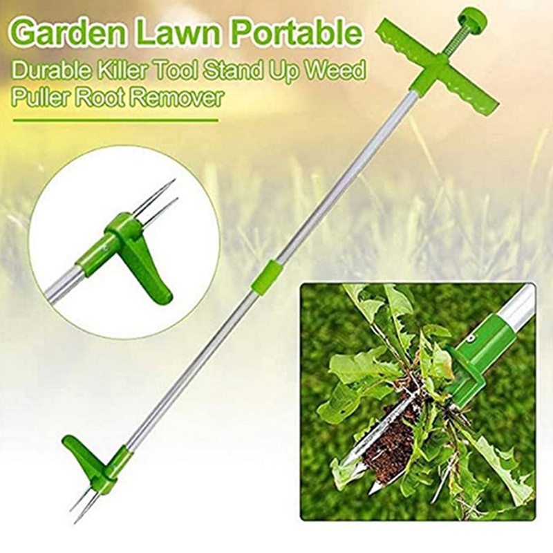 【Theredsunrisesiwy.id】Root Remover Long Handle Weeder Yard Garden Lawn Grass Puller Weed Killer Tool