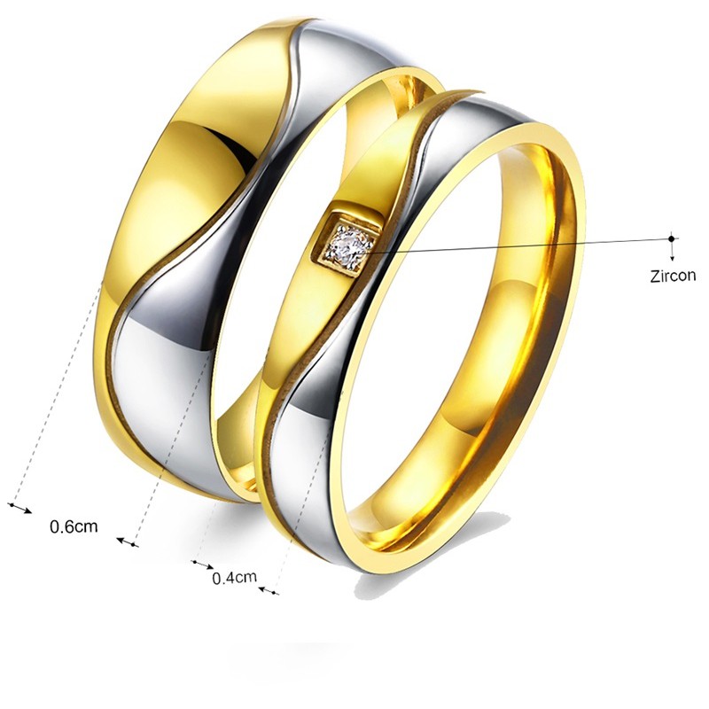 SALE / OBRAL Cincin Couple / Tunangan / Nikah / Pasangan / Titanium C048