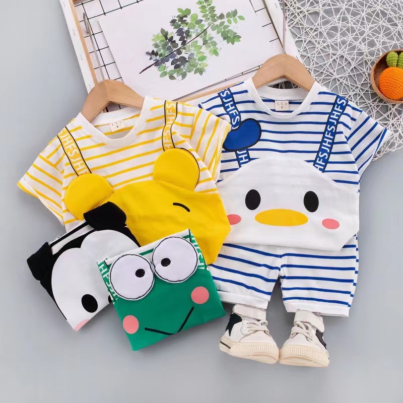 Setelan Import Keren Premium Anak laki-laki motif Lucu Kartun