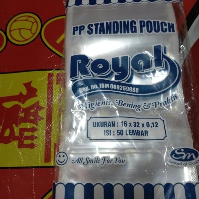 PLASTIK KLIP PP STANDING POUCH 16 X 32