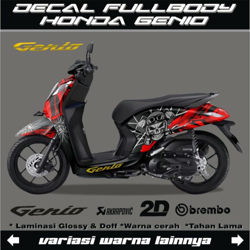 Decal Stiker Honda Genio Sticker Motor Genio Full Body