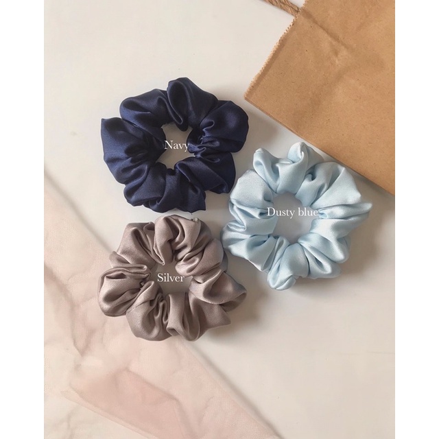 Daily Scrunchie Silk / Scrunchie Satin silk / Ikat Rambut Premium