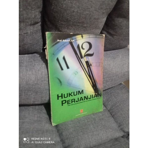 buku hukum perjanjian subekti