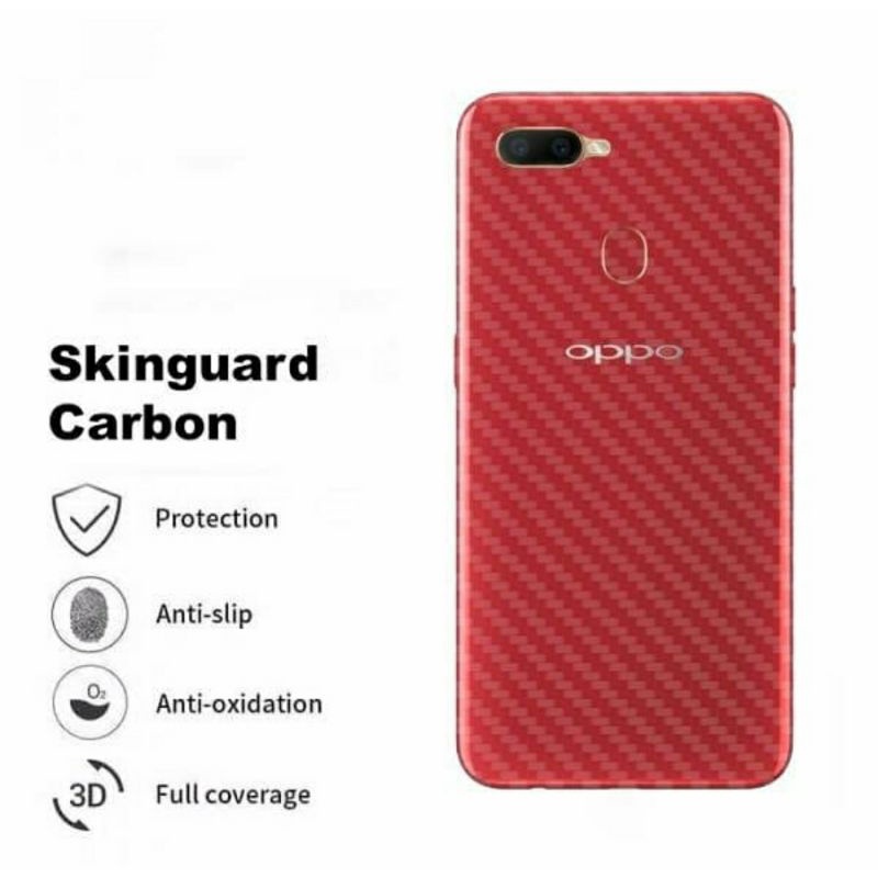 OPPO SKIN CARBON GUARD SKIN GARSKIN ANTI GORES BELAKANG SKIN CARBON OPPO A1K A3S A5S A5 2020 A7 A9 2020 A12 A15  A16 A31 A33 A52 A53 A53s A54 4G A54 5G A72 A74 A74 5G A91 A92 A94 A95 F7 F11 F11 PRO RENO 3 4 5 PRO 4F 6 4G 5 7 8 5G A76 7Z A57 A77s A17 8T