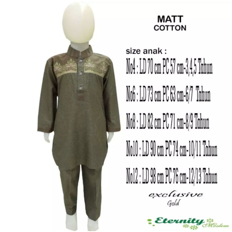 setelan baju koko anak laki laki baju koko lengan panjang eternity