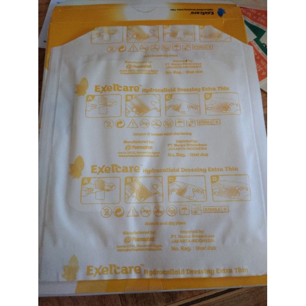 Exelcare hydrocoloid dressing extra thin