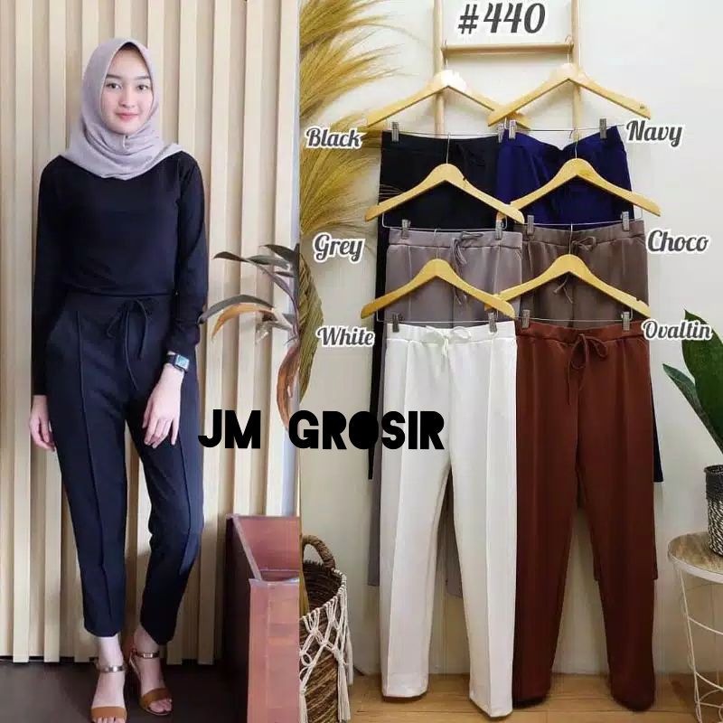 Emte Celana Doty Basic Pants Crep Size Jumbo