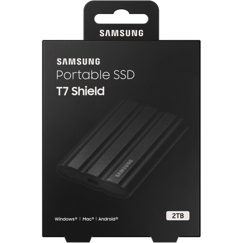 PORTABLE SSD EXTERNAL SAMSUNG T7 SHIELD 2TB BLACK