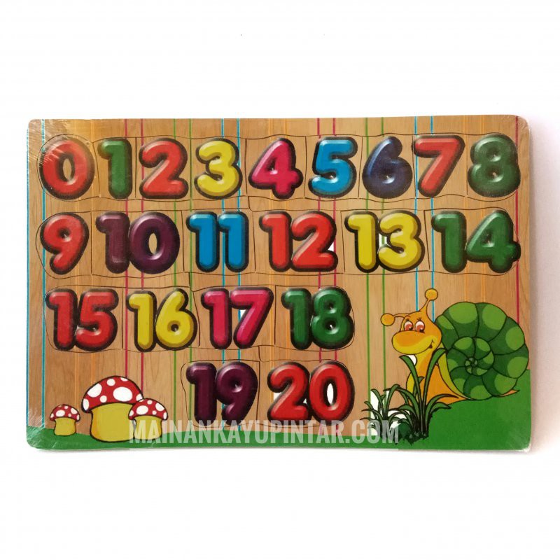 Mainan Kayu Pintar Buy 1 Get 1 Puzzle Kayu Huruf Kecil  (Free Puzzle Kayu Angka 0-20)