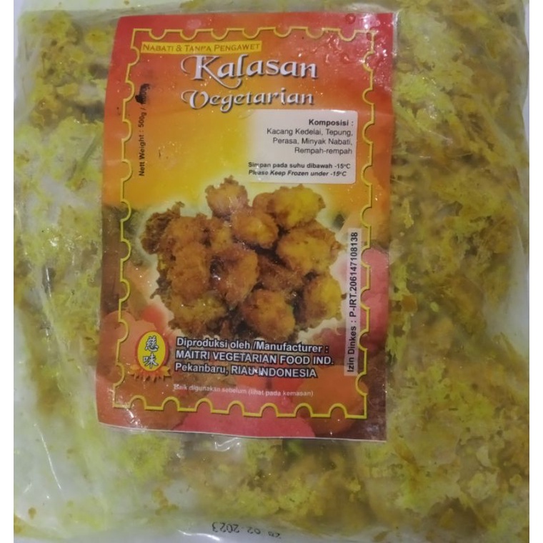 

kalasan vegetarian 500g / frozen food vegetarian / maitri vegetarian food ind. pekanbaru