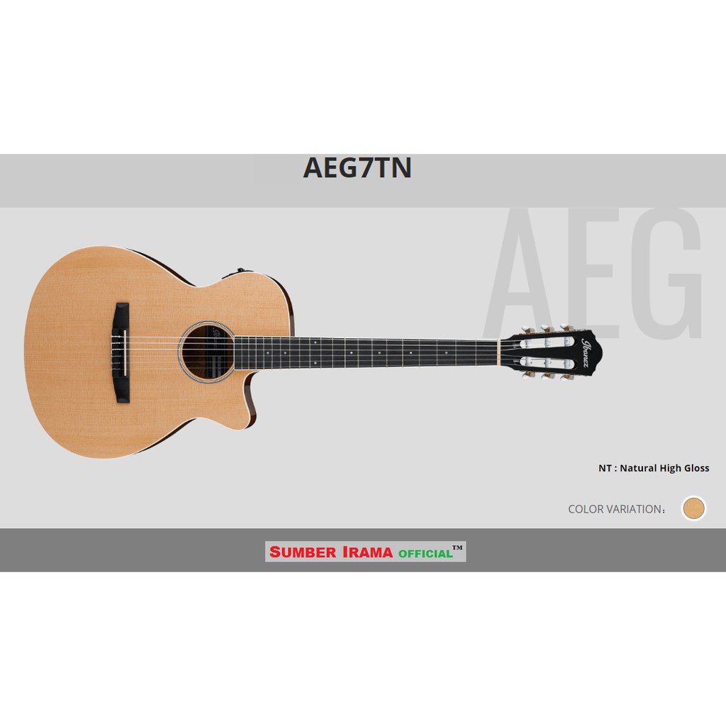 GITAR IBANEZ AEG AEG7TN NT AKUSTIK NYLON