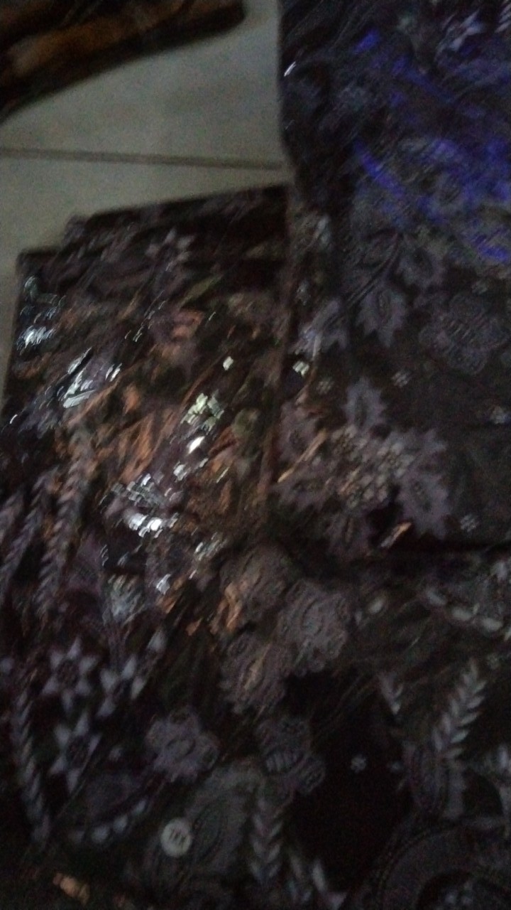 Gamis Batik - Couple Baju Batik Satu Keluarga Motif Manggar Abu