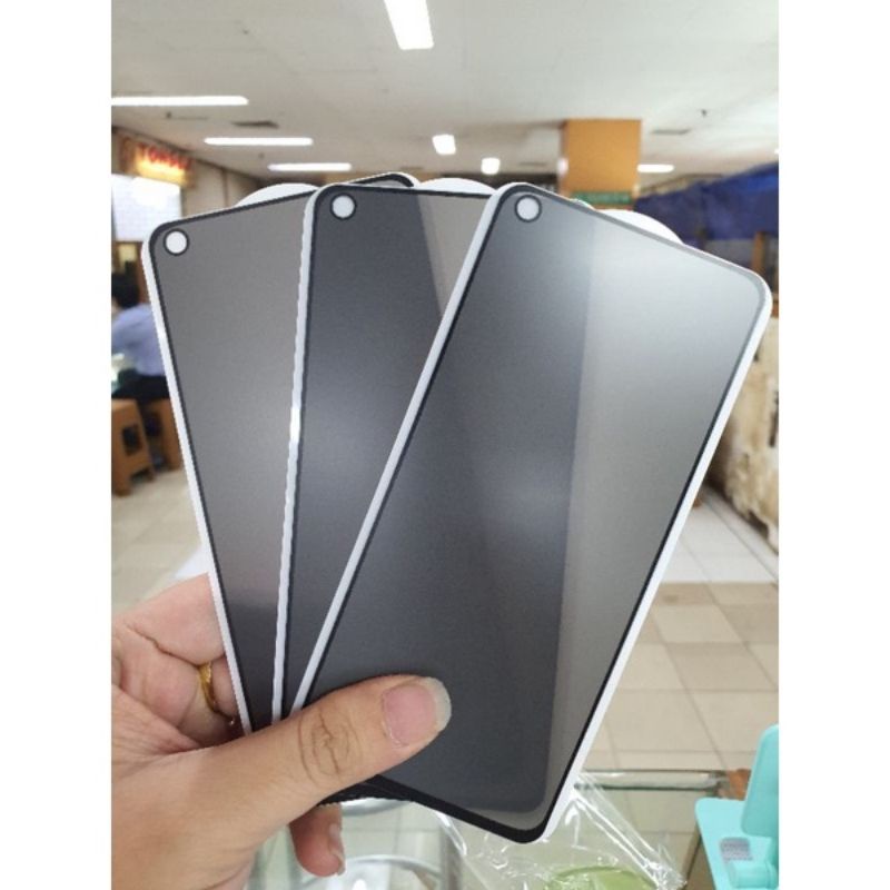 Tempred Glass Kaca SPY Black Matte Doff Oppo A54/A74 Gelap Super tebal Premium quality