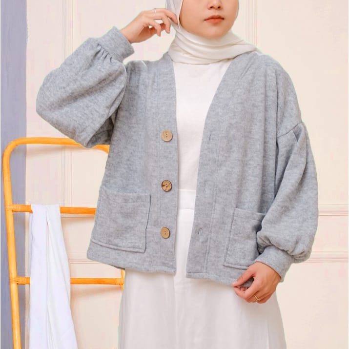 SWEATER CARDIGAN WANITA BALLONY CARDIGAN PAKAIAN WANITA CASUAL