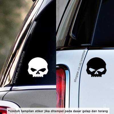 Stiker HD Skull Logo Cutting Sticker Mobil Motor Harley Davidson