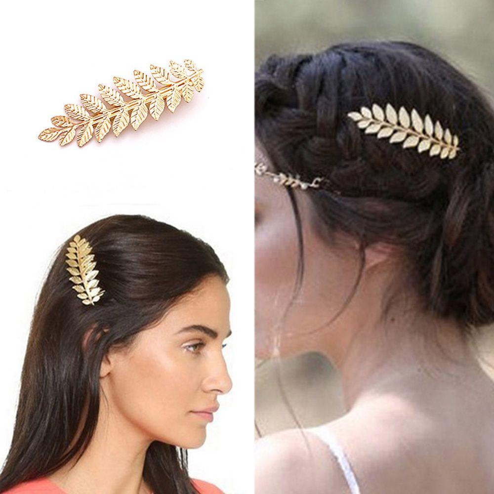 Needway Mahkota Pengantin Tiara Alloy Inserting Hair Clips Sisir Rambut Disk Hiasan Kepala Rambut Jepit Headband Daun Tiara