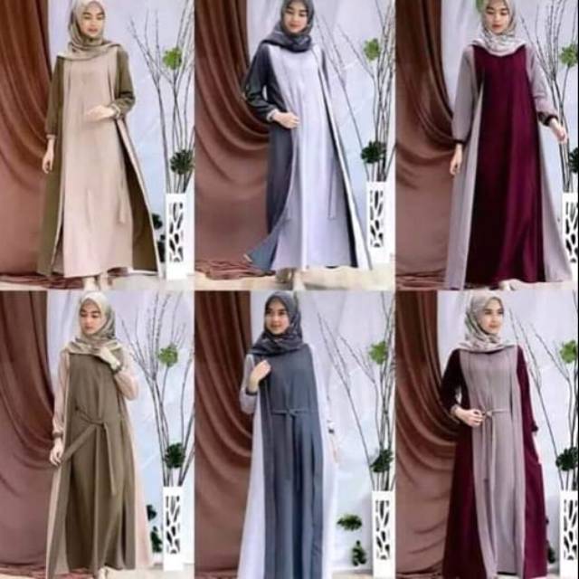 GAMIS BAHAN MOSCREPE TERMURAH
