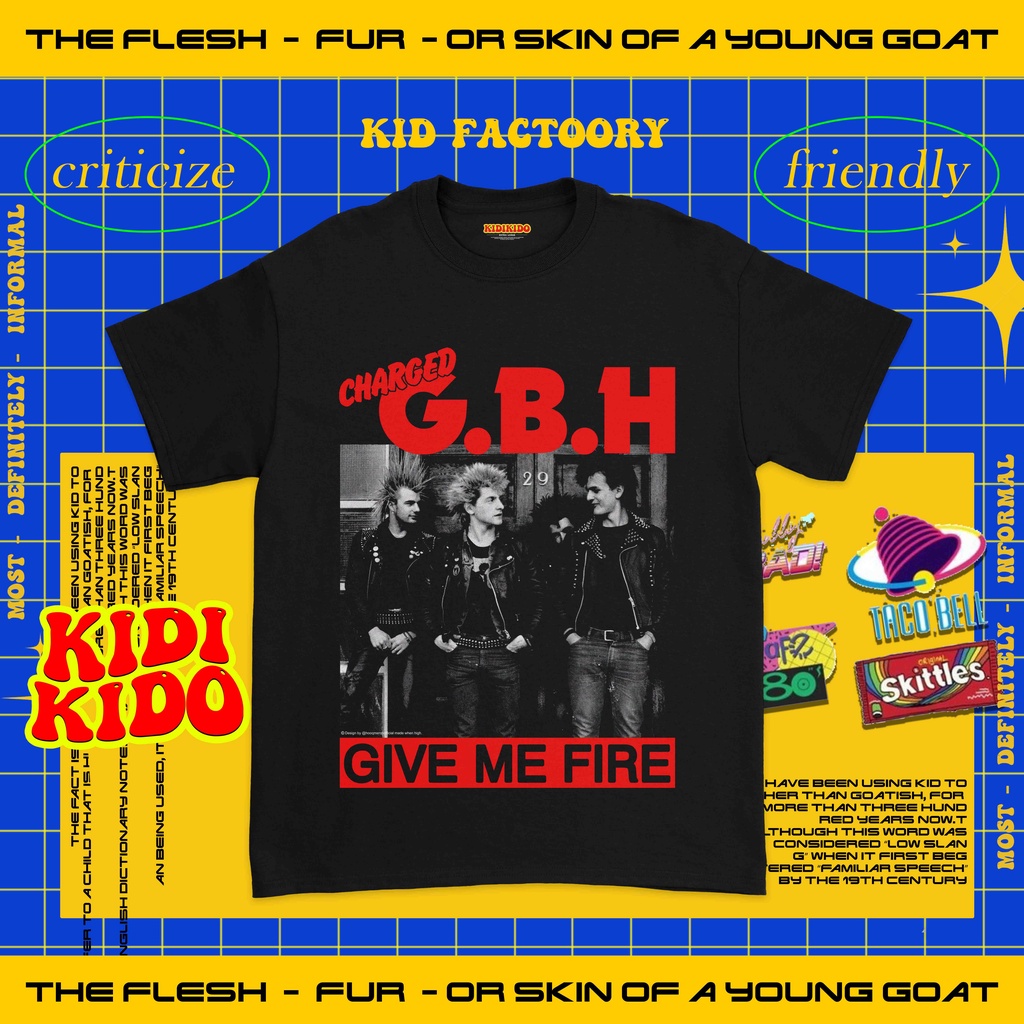 BAJU BAND ANAK CHARGED GBH GIVE ME FIRE | KAOS BAND ANAK | CHARGED GBH GIVE ME FIRE | 001