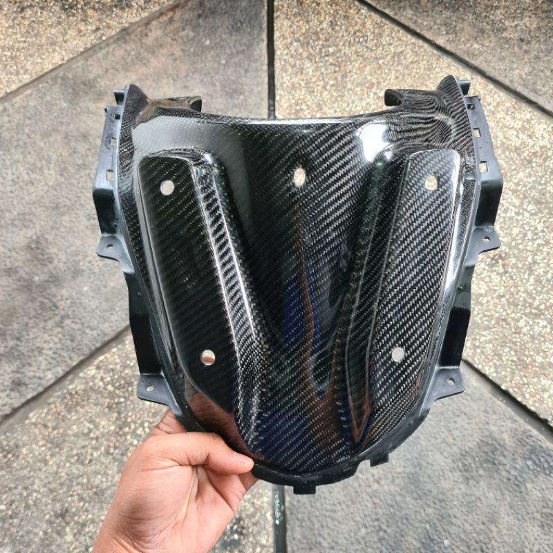 Cover Panel Console Tameng Dasi Dudukan Visor Windshield Carbon Kevlar Yamaha Nmax 155 Old 2DP-F837M