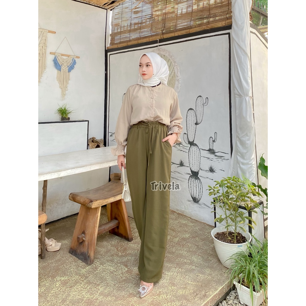 8872 Kulot Cringkel Full Karet Highwaist Anti Ngatung - Hanna SJJ