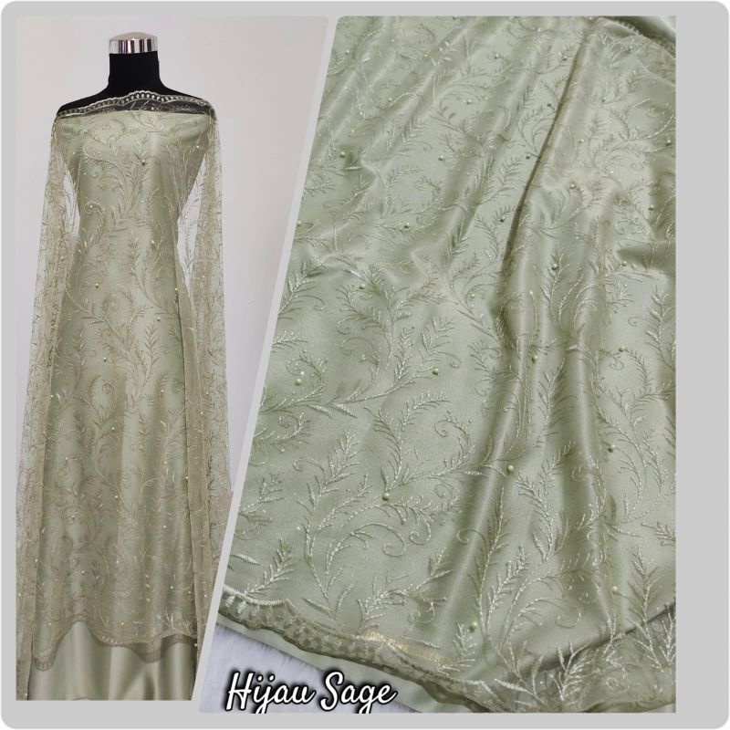 Kain Brokat Tile Mutiara Murni.Kebaya