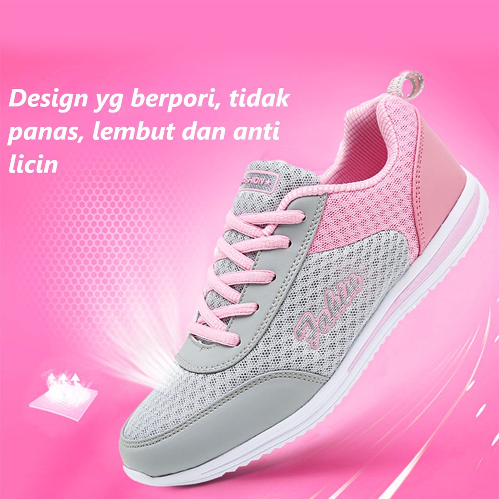 Sepatu Olahraga Wanita Import Sport Running Shoes Sneakers Lari Senam Aerobik Gym Cewek SP-121