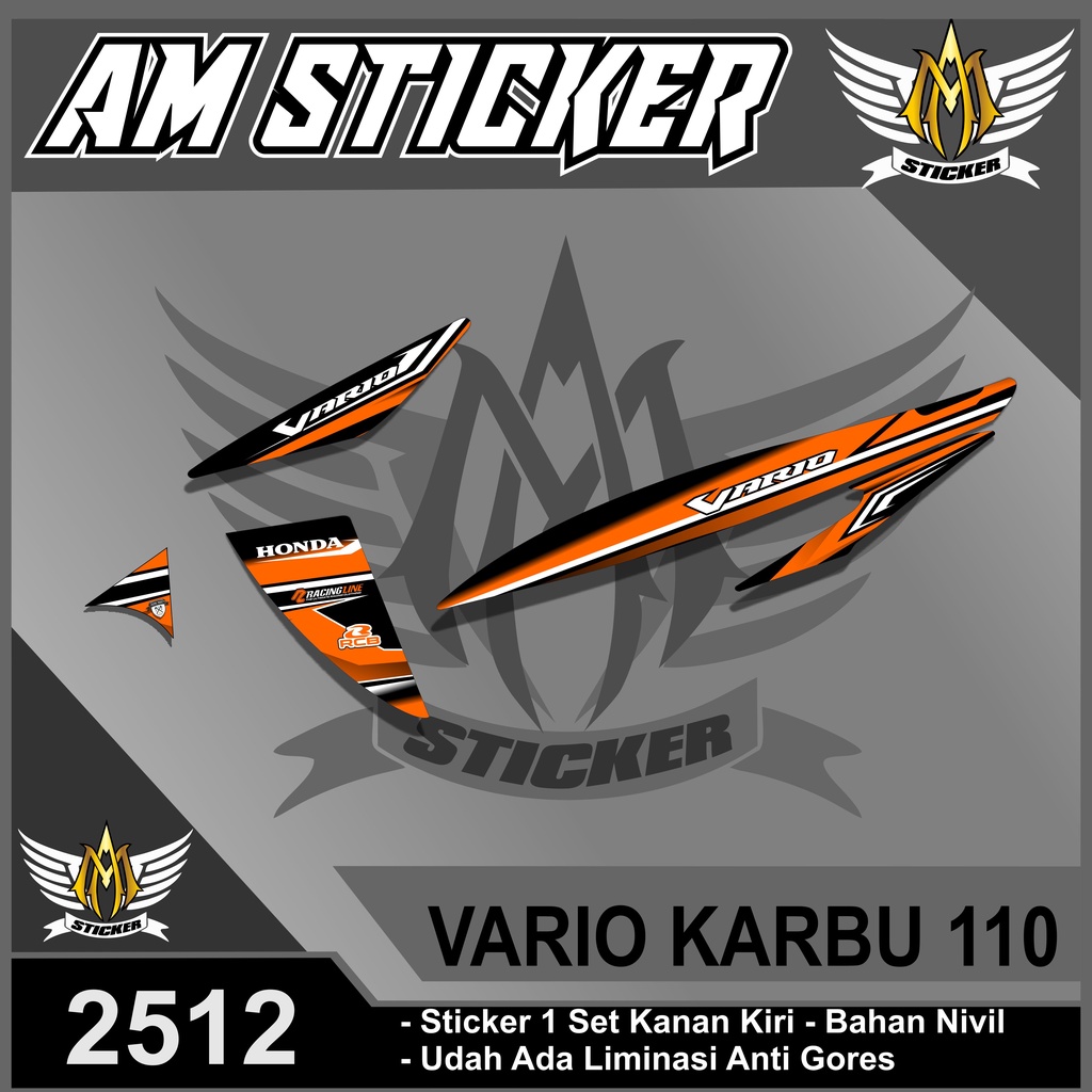 2512 Striping Vario 110 Karbu Cw - Striping Variasi List Vario 110 Karbu Cw Racing